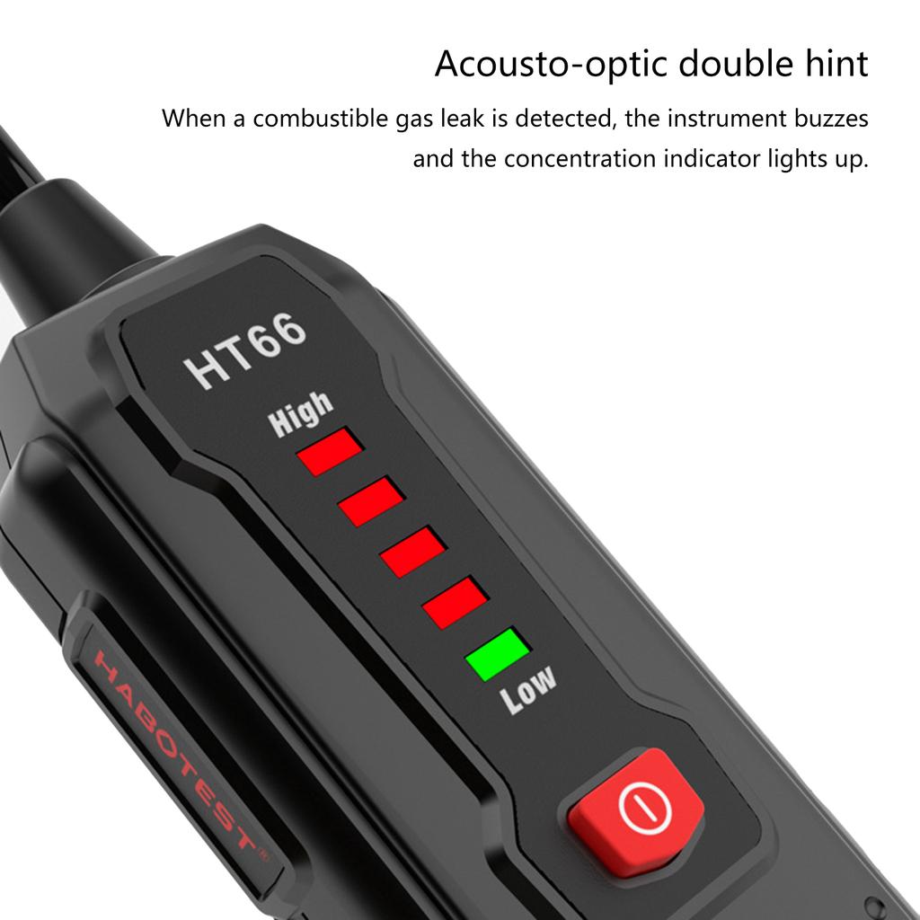 50-1000PPM Gas Leak Tester Flammable Natural Methane Gas Sniffer with Audible Visual Alarm Battery Powered(NOT Included)