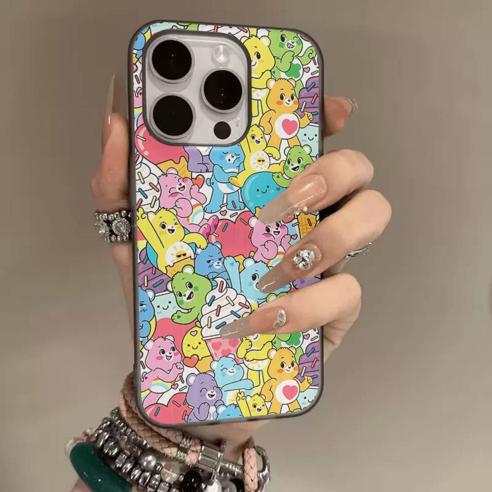 

C-Care B-Bears For IPhone 17 16 15 14 13 12 11 Pro Max Plus Pro Corrugated Shockproof Matte Phone Cover iPhone 15 pro