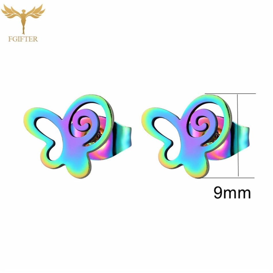 12 Pairs Insect Butterfly Earrings Casual Fashion Zircon For Women Girls Stainless Steel Stud Earrings Set Cheap Resale Gifts