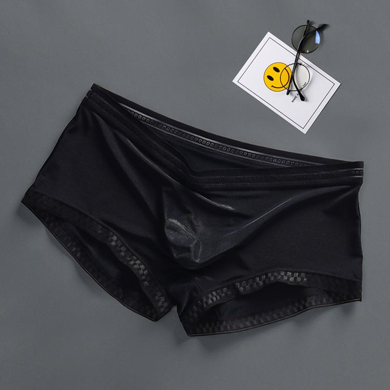 Men's Spring and Summer Lightweight Ice Silk Breathable 3D Convex Mold Design One-piece Briefs