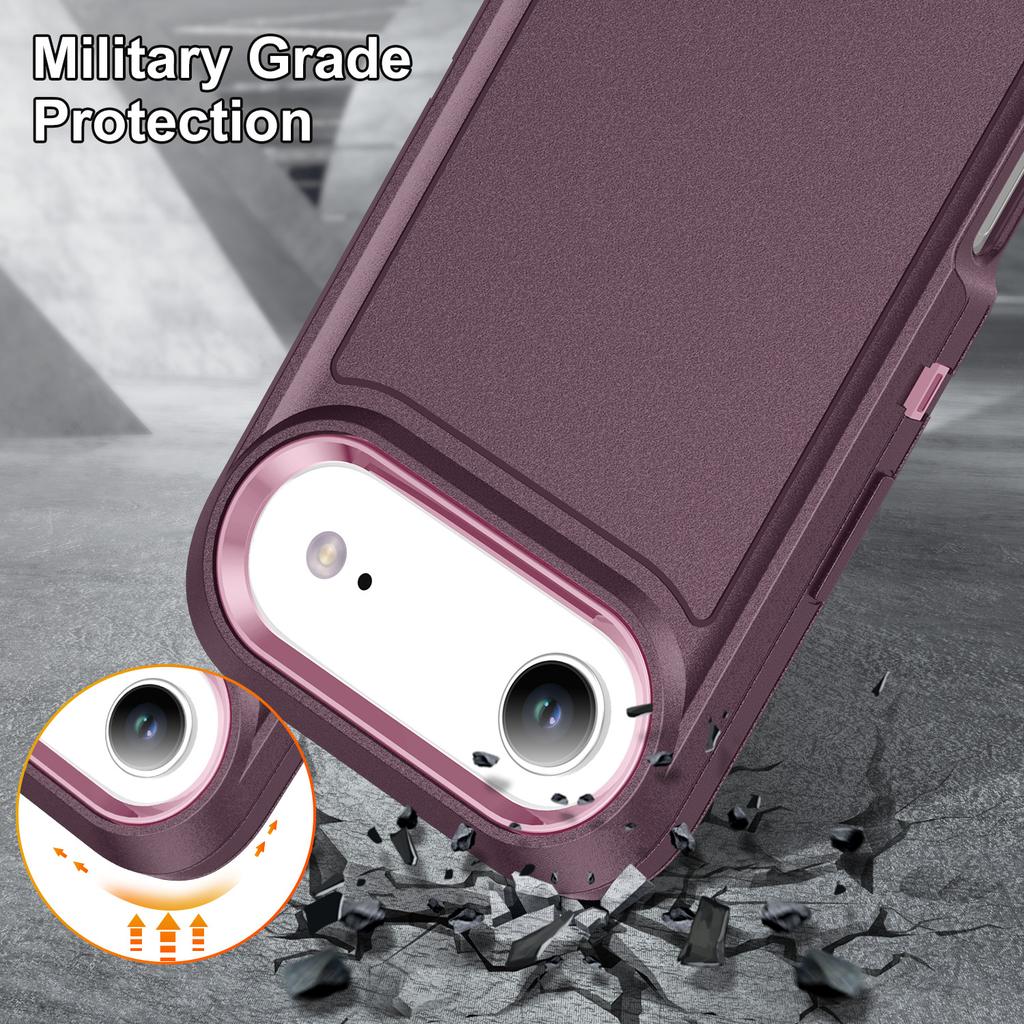 For iPhone Air Case Case Kickstand Phone Cover PC + Silicone + EVA 3-in-1 Design