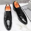 New British Fashion Men's Pointed Thick-soled Height Increasing Cuban  Shoes Male Wedding Prom Homecoming Oxford Footwear
