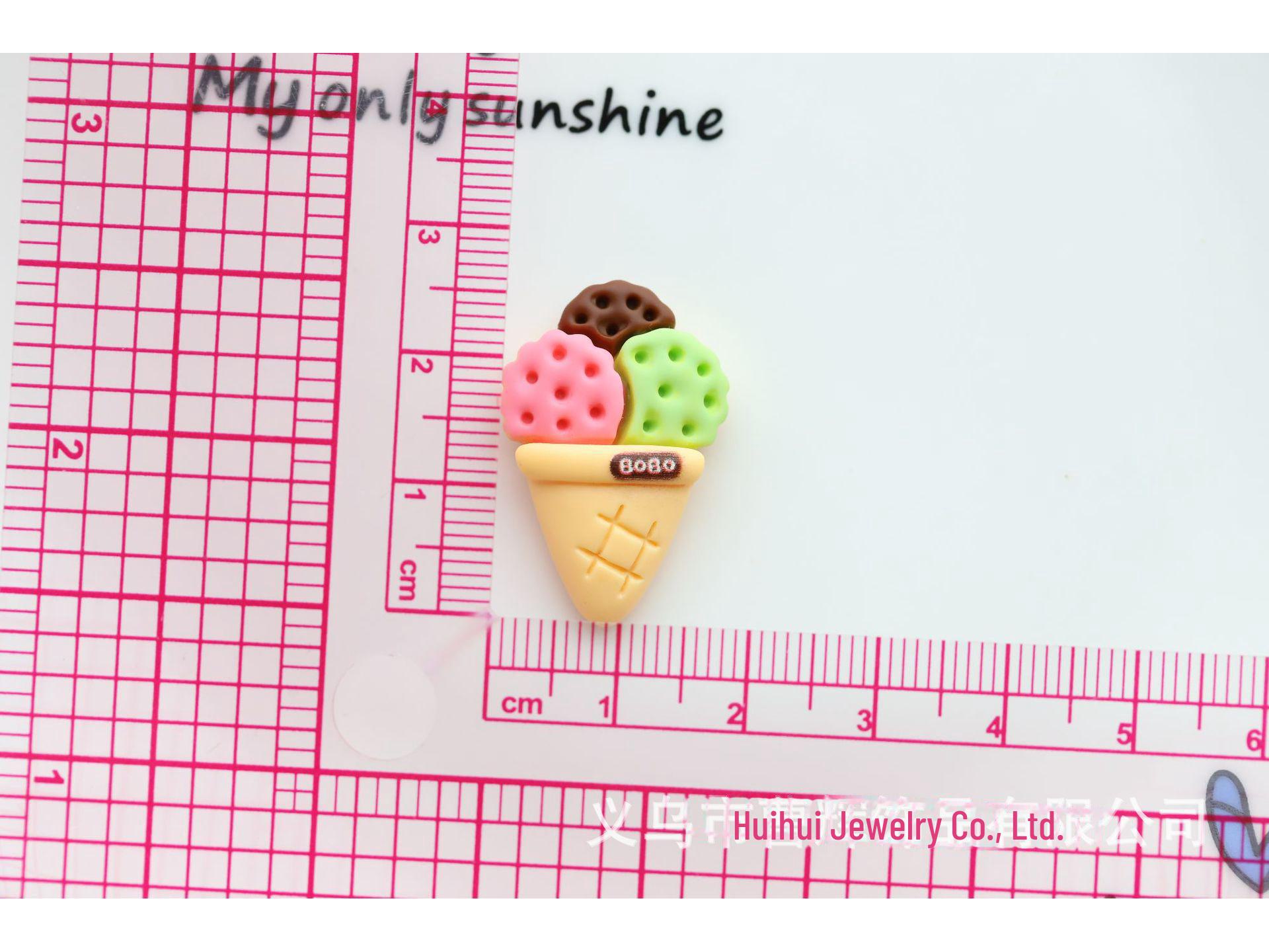 

Дитяча ігрова їжа шоколадне печиво та конус DIY ювелірні вироби смоли аксесуари набір Size: 2.0cm x 2.0cm