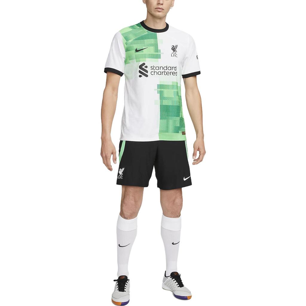 Nike Liverpool FC 2023/24 Match Away Logo Print Crew Neck Short Sleeve T-Shirt Men Tops White DX2617-101