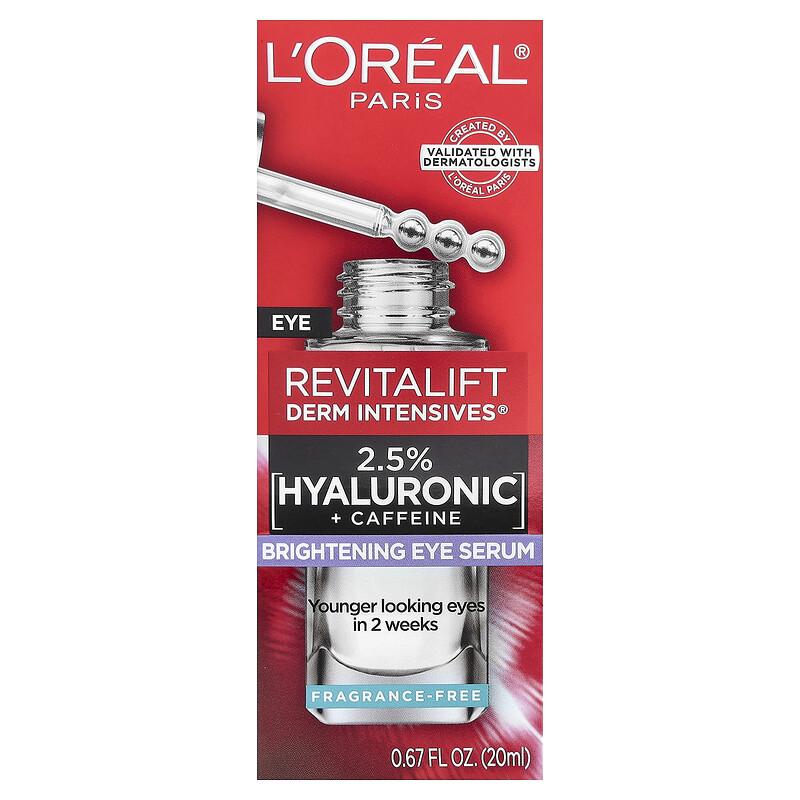 Revitalift Derm Intensives®, Brightening Eye Serum, Fragrance Free, 0.67 fl oz (20 ml)