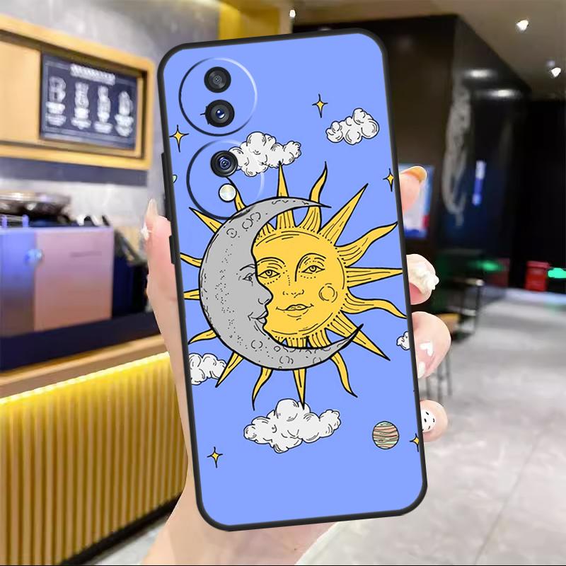 Sun Moon Aesthetic For Honor Magic 6 7 8 Pro Case For Honor 90 70 50 Lite 400 200 X8c X8b X9a X9b X9c X9d Win RT