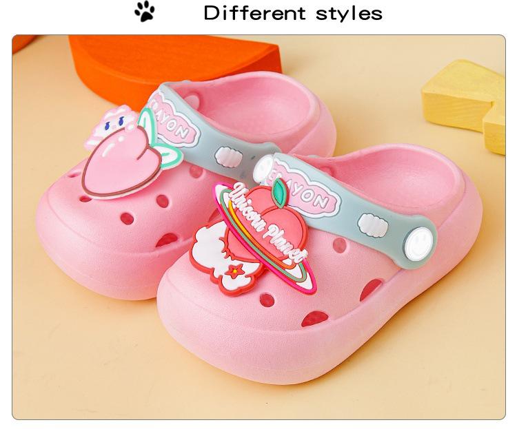 Rutschfeste Sommerhausschuhe für Kinder: Indoor-/Outdoor-Zehenschuhe mit Löchern für Baby- und Kleinkinder, weiche Sohle.