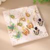 Cute Enamel Butterfly Earrings for Women Daisy Flower Dangle Earrings Girls Party Jewelry Gifts