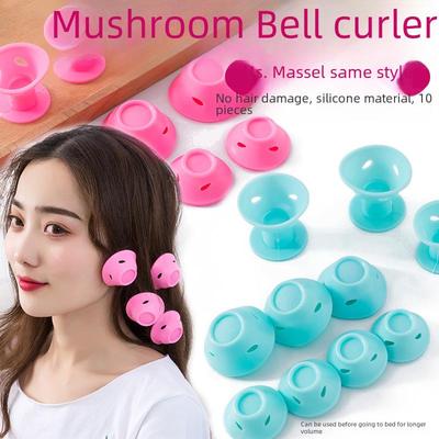 Mushroom Curler Silicone Curling Iron for Eight-Character Bangs