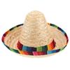 Carnival 43 Cm Beige Mexican Straw Hat For Adults Fiesta Party Decorations Sombrero Hat For Themed Events Outdoor Use