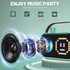 D58 Karaoke Machine for Children and Adults, Mini Portable Bluetooth Karaoke Speaker with 2 Wireless Microphones