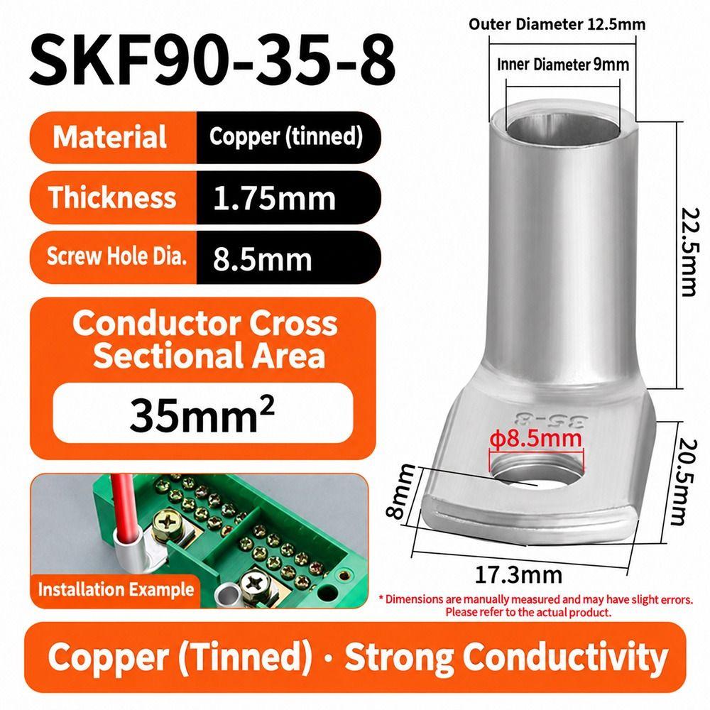 Tinned Copper Right Angle Crimp Terminal L Shape Wire Connector Terminal For Plug Connection