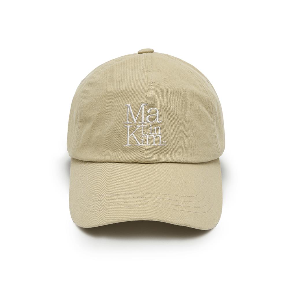 [Matinkim] Block Logo Ball Cap in Beige FREE