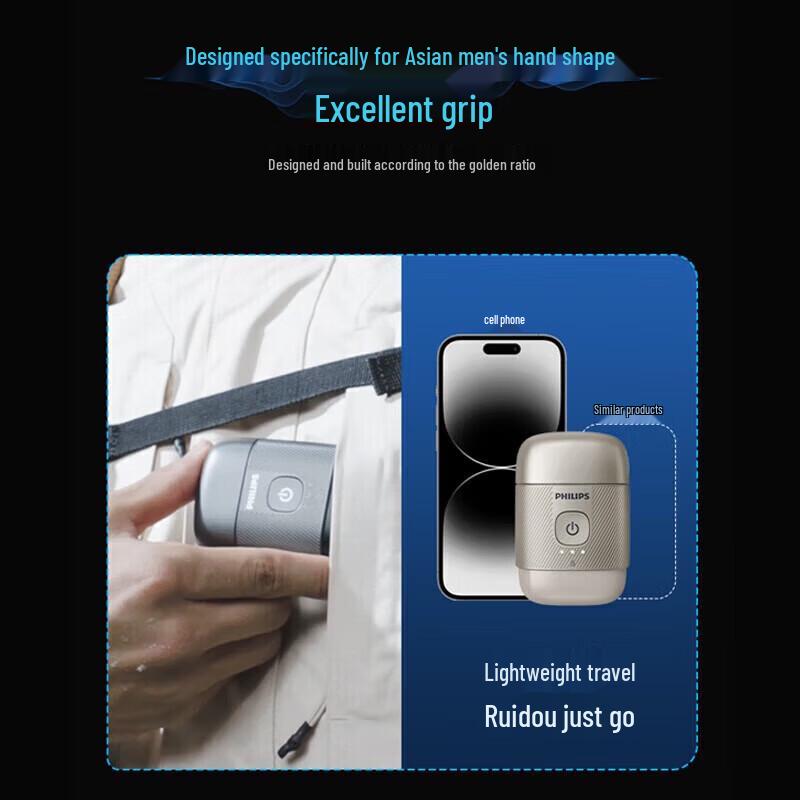 Philips S893/05 Portable Wet & Dry Electric Shaver CN plug (adapter included)