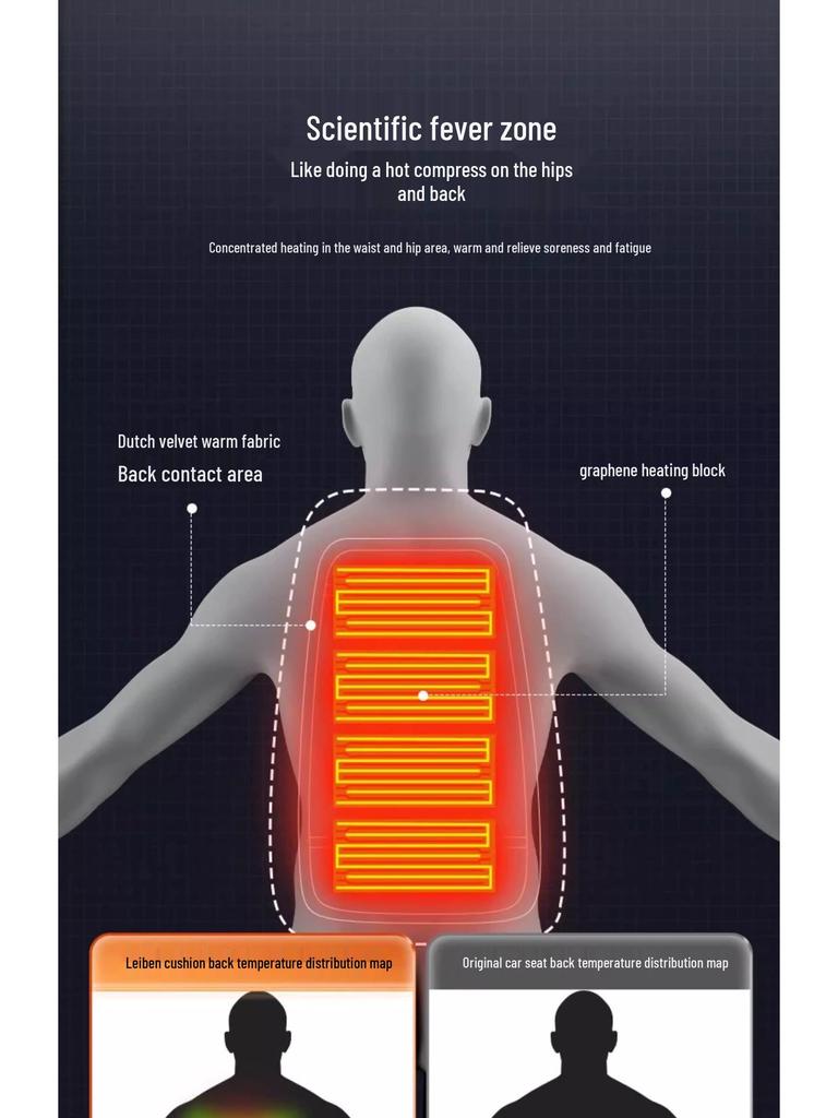 Graphene Electric Heated Seat Cushion, 12V Universal Winter Car Pad, Plush Single Mat, Comfortable Heating.