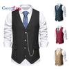 Cozy Up Men's Casual Business Vests Lightweight Waistcoat Slim Fit Suit Vest