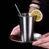6Pcs Set Stainless Steel Cups Glasses For Whisky Wine Portable Drinkware Outdoor Travel Shatterproof Stackable Drinking Cups