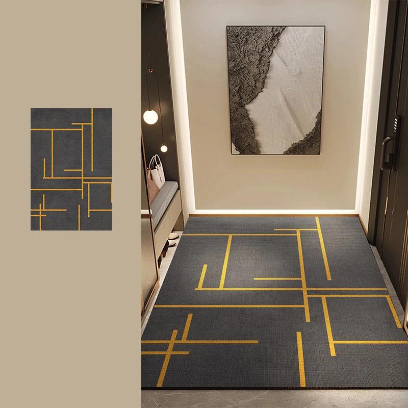 Modern Minimalism Entry Door Mat Anti-slip Hallway Carpet Welcome Rug Dirt Trapping Washable Rugs Entrance Doormat Home Decorate