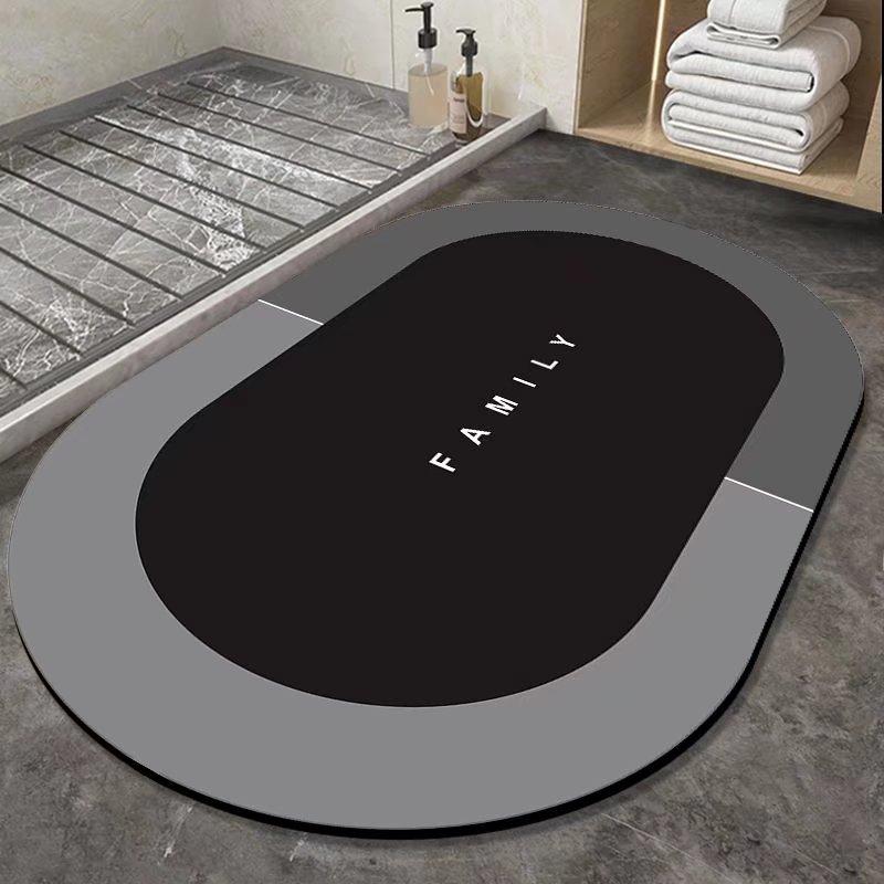 Tappetino per Pavimento in Fango Diatomaceo Morbido di Lusso Leggero, Zerbino, Tappetino Antiscivolo per Bagno, Tappetino Assorbente per Piedi da Porta Bagno, Tappetino a Rapida Asciugatura