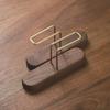 Wooden Filter Paper Rack Fan Shape Filtering Papers Holder Coffee Ornament Storage Box Walnut Desktop Decoration