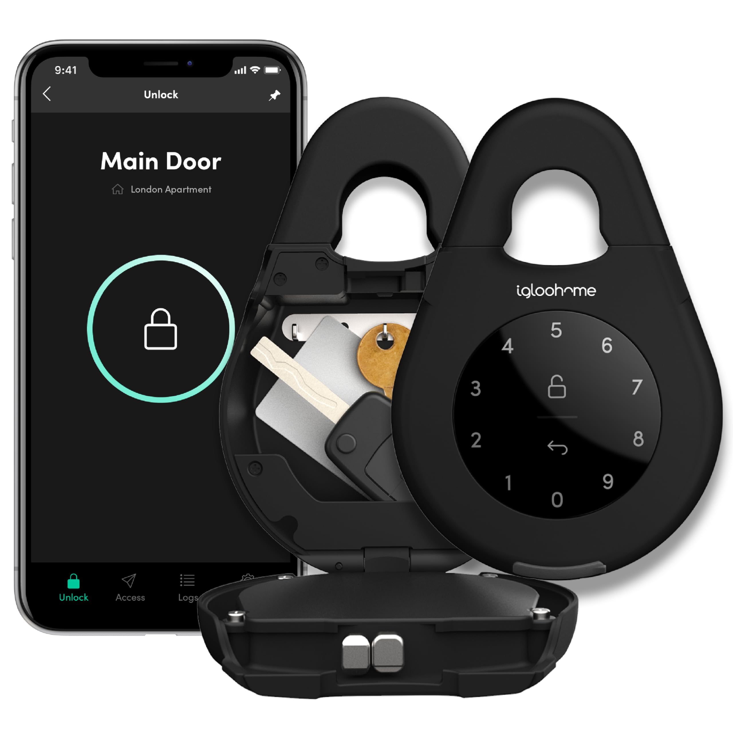 

Японский умный ящик для ключей igloohome 3 Smart для отпуска, автомобиля, без подключения IGK3 [Официальный продукт] Черный, Замок, Ключ, Безопасность, Аренда, Офисы, чёрный