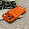 Retro style full screen red flowers for Apple 17Pro large window phone case IP16/15/14/13 soft 12
