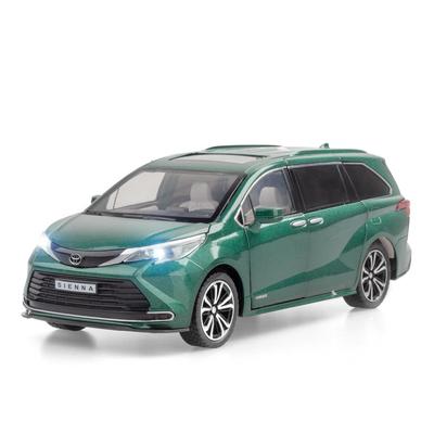 1:24 Ölçekli Toyota Sienna MPV Van Alaşımlı Dökümler ve Oyuncak Araçlar, Ses ve ışık ile Metal Oyuncak Araba Modeli Koleksiyonu Çocuk Oyuncak