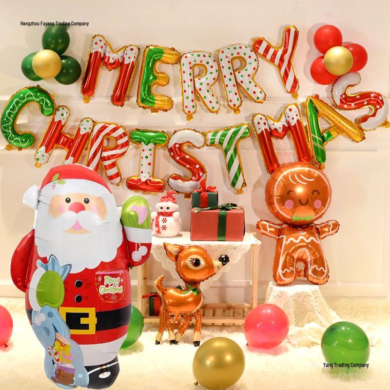 Christmas Letter Balloons for Storefronts, Kindergartens, Parties & Event Decorations