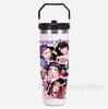 30Oz K-Pop Portable Car Cup Stainless Steel Thermos Cup with Straw Travel Sports Water Bottle with Handle Cover Coffee Vacuum Flask