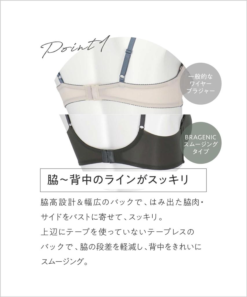 Amphi Wireless Creates High Side Smoothes Available in A BRAGENIC Smoothing Wireless WI C75 Bra, Cleavage, Design, Back, Cups, Type, Bra, BMI245,