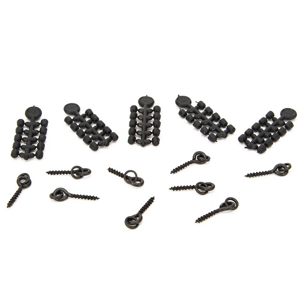 Reliable 50pcs Hook Stops Beads Carp Stopper Set with Boilies Bait Screw Peg