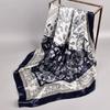New Luxury  Square Scarf Design Shawl Wrap 90Cm Print Twill Silk Women Hijab Female Foulard Headband Bandana