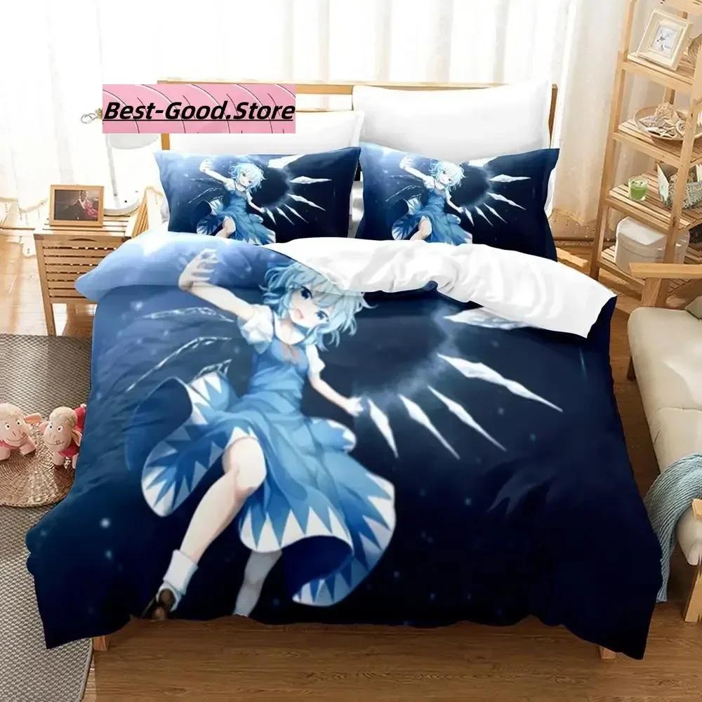 Touhou Project Bedding Set Single Twin Full Queen King Size Bed Set Aldult Kid Bedroom Duvetcover Sets 3D Print  Kawaii