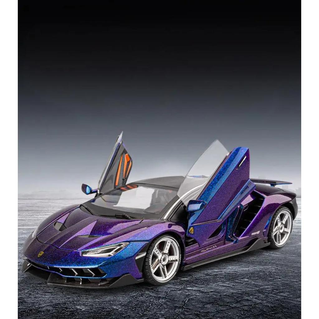 1/18 Lamborghini Centenario LP770-4 Supercar Alloy Metal Diecast Model Sound & Light Toy Ornament Christmas Present for Children