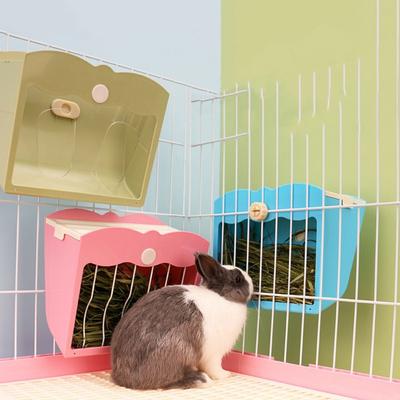 Rabbit Grass Rack Feeder Large Capacity Hay Manger Small Animal Food Feeder Rack Grass Basket Hanging Storage Pet Supplies