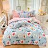 Frühlings-Blumen-Bettbezug 4-teiliges Bettwäsche-Set Blumen Damen Mädchen Bettdeckenbezug Polyester Bettdeckebezug 1 Spannbettlaken 2 Kissenbezüge
