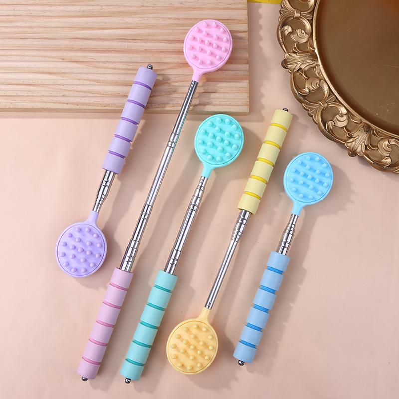 Extendable Cactus Back Scratcher With 2 Size Spikes Foam Handle One-Hand Itch Stick For Men & Women Portable Point Massage Stick