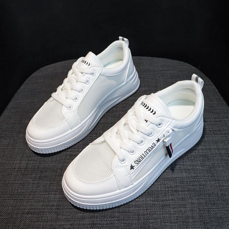 2025 spring and autumn new white shoes women's versatile sports and leisure dad shoes board shoes ins tide explosion Internet celebrities