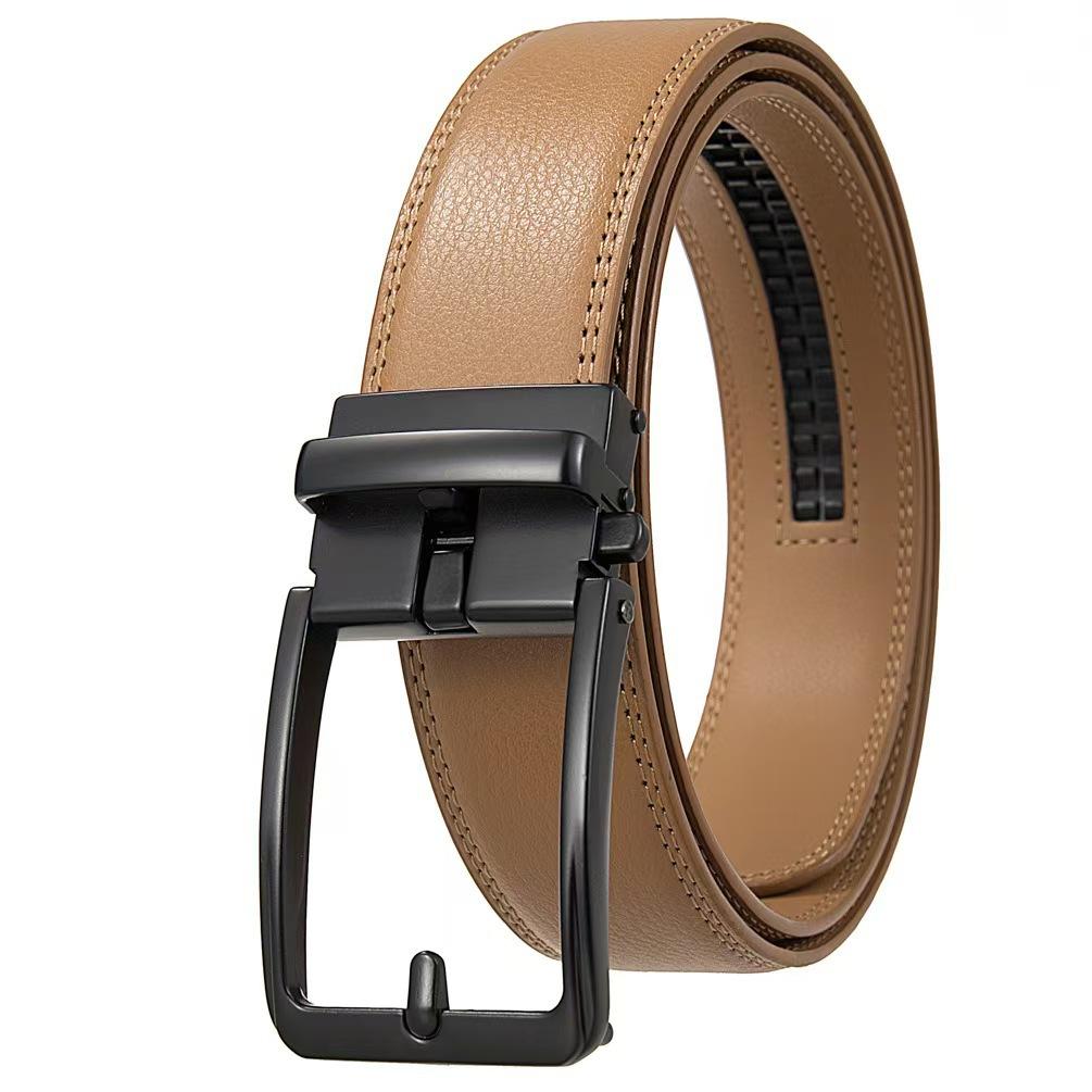 Business leather fashion casual men's cowhide belt automatic buckle belt, cowhide belt