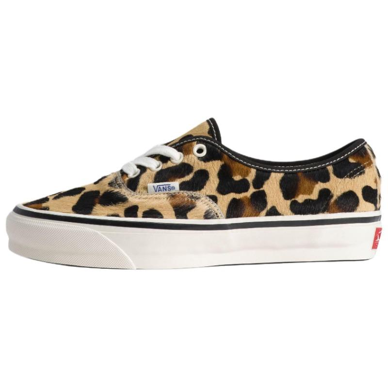 Vans Premium Authentic Pony Hair Leopard Comfort Fit Unisex Skate Shoes Tan Brown VN000EK4UOV 40.5