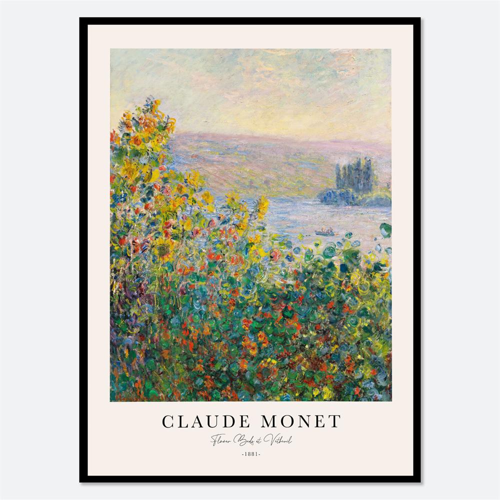 Claude Monet Spring Flowers 1864 Vintage Poster Claude Monet Print Monet Flowers Claude Monet Bouquet of Sunflowers Canvas Print 21X30CMNo Framed
