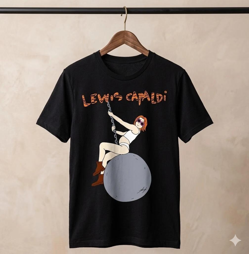 Unisex Adult Funny Music Lewis Capaldi Wrecking Ball Fny Graphic T-... M