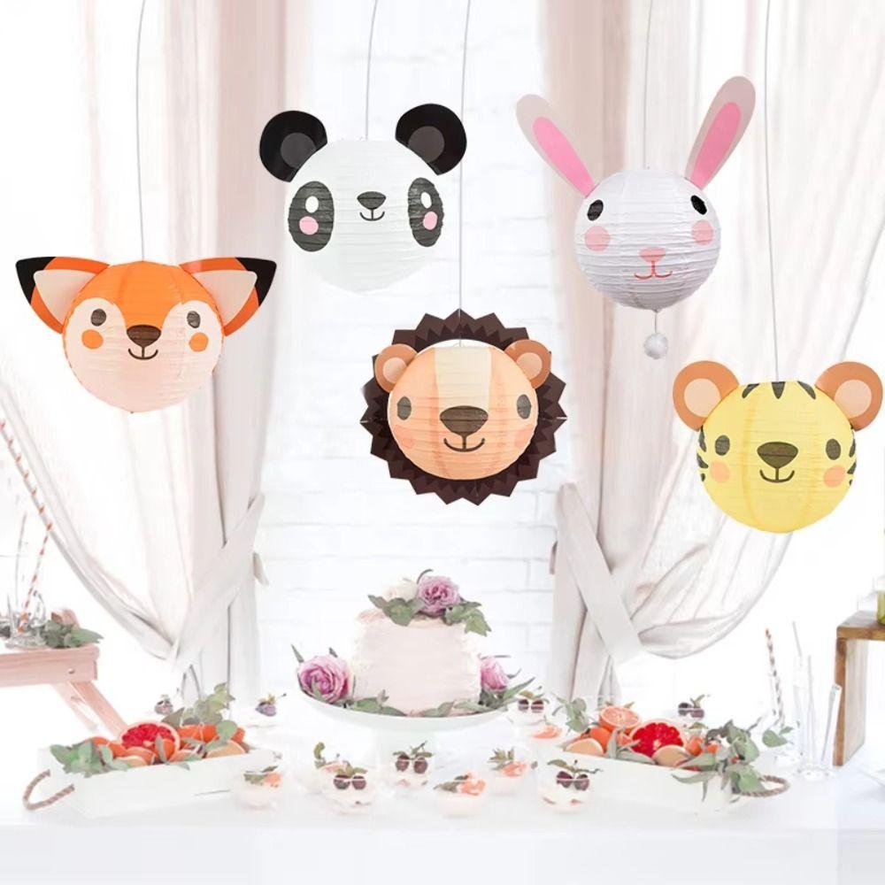 3Pcs Foldable Animal Birthday Lantern DIY Children Festival Lantern  Kindergarten