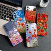 Phone Cover for Samsung Galaxy S25 S24 S23 FE Ultra Plus S7 Edge S25+ S23+ A56 5G Funda Casing Soft Case Poppy Flower Bloom Rose