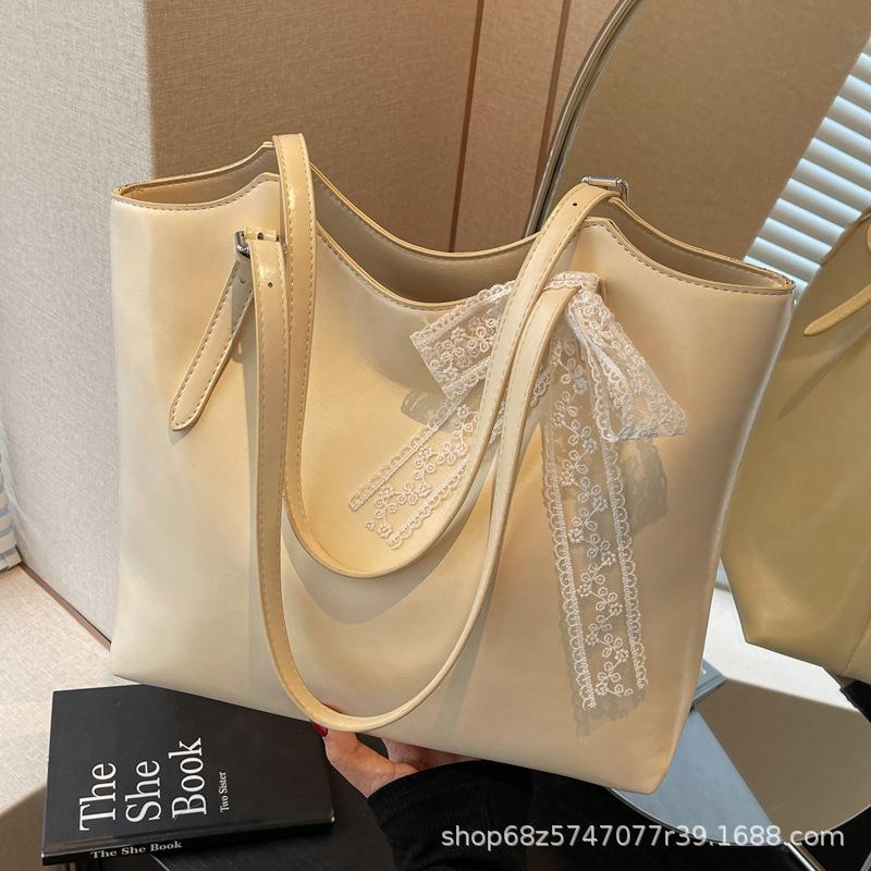 Large-capacity Tote Bag Women's 2025 New Shoulder Solid Color Trend Simple Korean Version Fashion Underarm Bag Mother and Child Bag