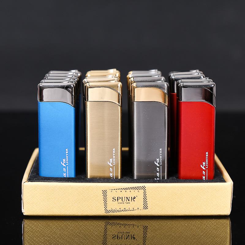 Sipike Ultra-Thin Windproof Metal Lighter with Customizable Print - Creative Gift for Smokers