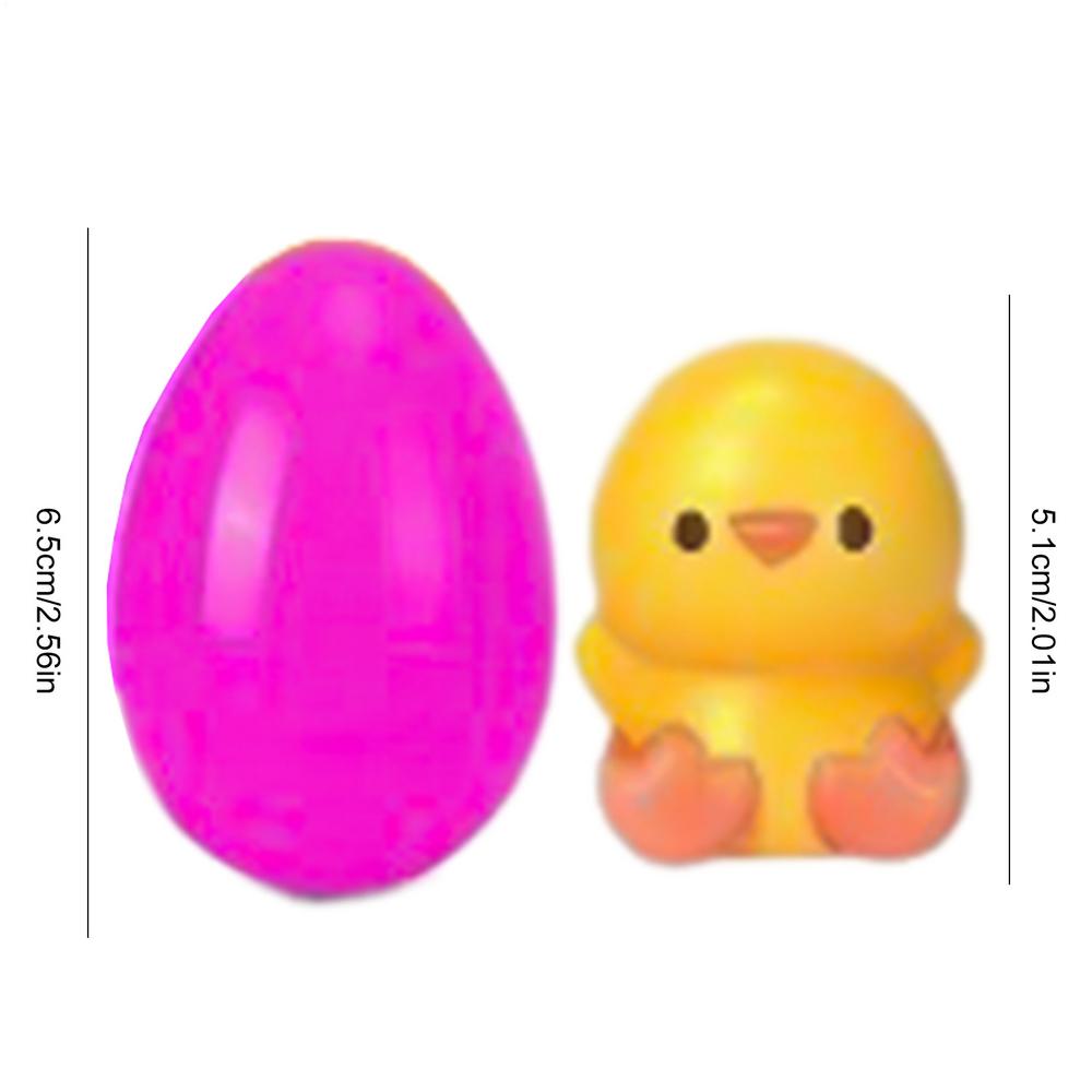 

124 Pieces Slow Rebound Squeeze Animal Fidget Toys Prefilled Easter Eggs Bright Soft Prefilled Squishy Small Animal toys