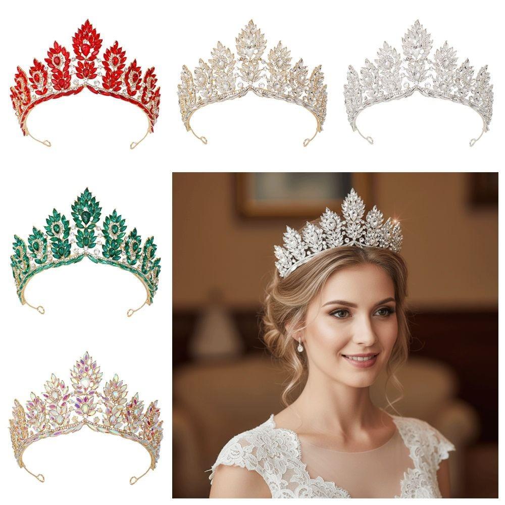 Elegant Baroque Queen Tiaras Luxury Rhinestone Diadem Zinc Zinc Alloy Princess Crown Birthday Party