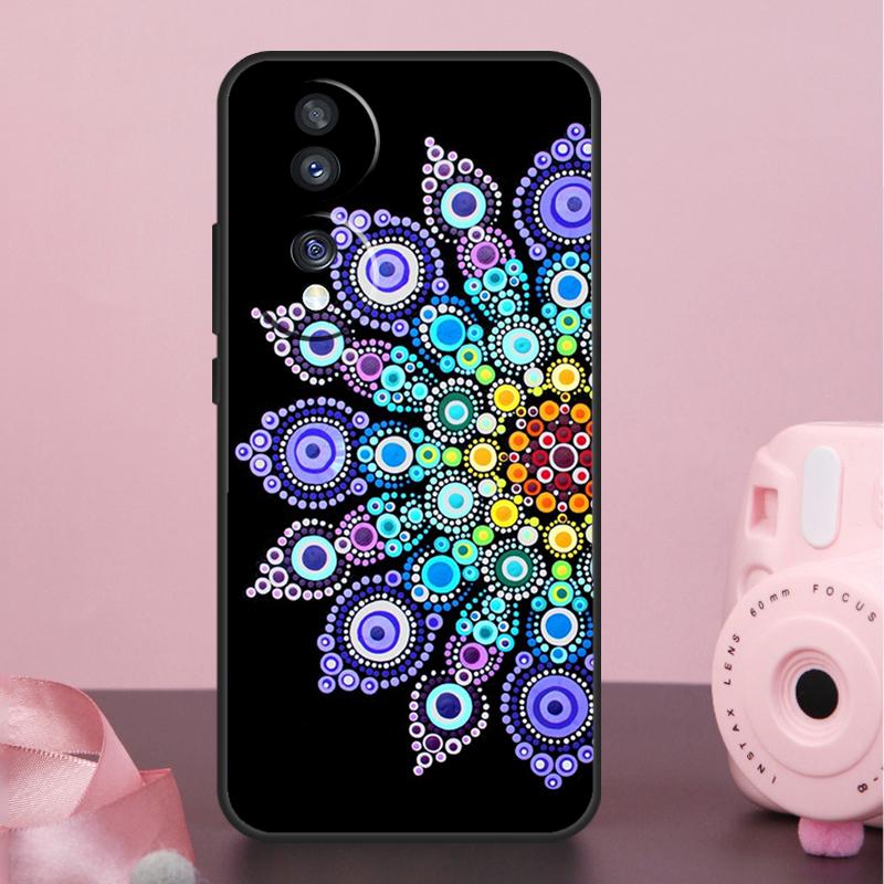 Elegant Mandala Floral Design Case For Honor 200 400 Pro 50 70 90 X9a X9b X9c X9d X8b X8c Win Magic 7 Lite 5 6 8 Pro Cover