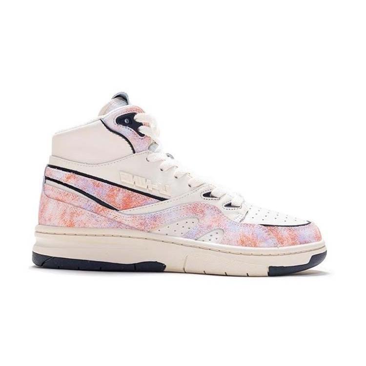 New LiNing 937 Deluxe Hi Cushioning Anti-Slip And Wear-Resistant High-Top Basketball Shoes Men's Ecru AGBR079-2